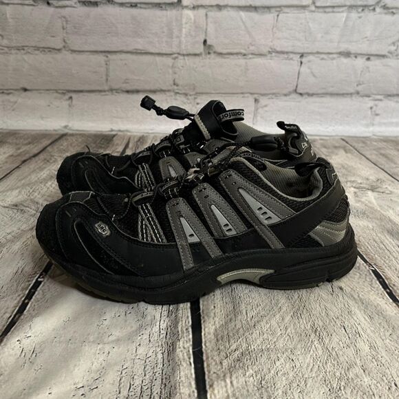 Dr. Comfort Performance Men's Athletic Black and Gray Shoe, Size 8XW, Pre-owned - Picture 4 of 7